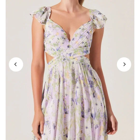 blue drop waist maxi dress Nellie Drop Waist Maxi Dress in Blue